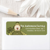 Irish St. Patrick's Day Snowman Adresetiketten d2 Etiket (Insitu)
