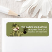 Irish St. Patrick's Day Snowman Adresetiketten d3 Etiket (Insitu)