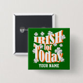 Irish St Patrick's day Vierkante Button 5,1 Cm (Voorkant /achterkant)