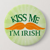 Irish-Stache Ronde Button 4,0 Cm (Voorkant)