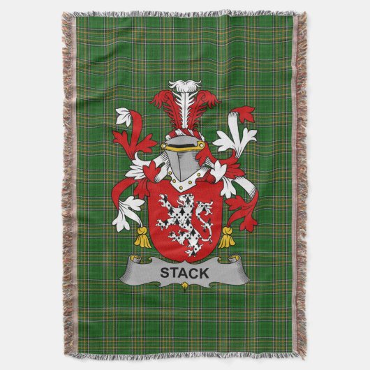 Irish Stack Coat of Arms Family Crest Ireland Deken (Voorkant Verticaal)