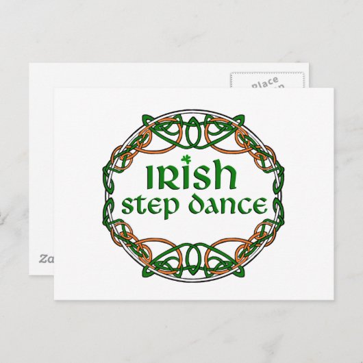 Irish Step Dance Briefkaart (Voorkant / Achterkant)