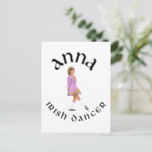 Irish Step Dance Custom Design ANNA Briefkaart (Staand voorkant)