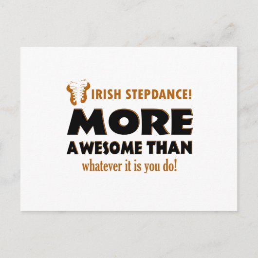 Irish Step Dance dansende design Briefkaart (Voorkant)
