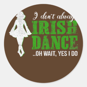 Irish Step Dance Girl Ierland danst Irish Dance Ronde Sticker