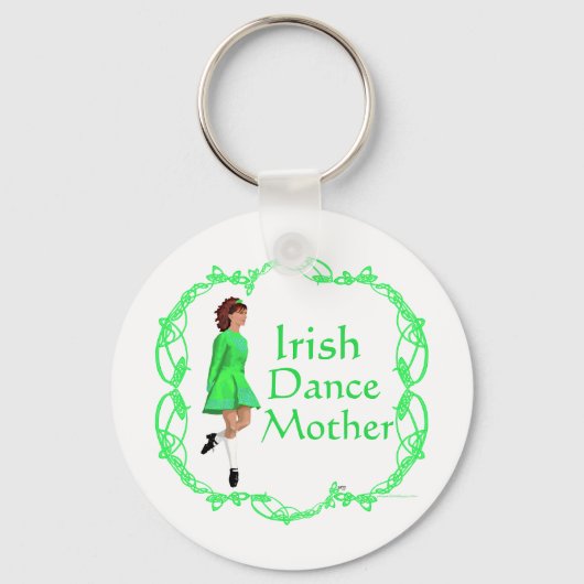 Irish Step Dance moeder - Green Sleutelhanger (Voorkant)