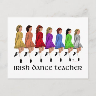 Irish Step Dance Teacher - Regenboog Briefkaart