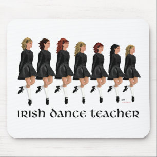 Irish Step Dance Teacher - Zwarte Lijn Muismat