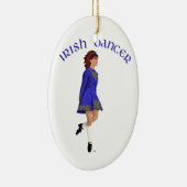 Irish Step Dancer - blauw Keramisch Ornament (Rechts)
