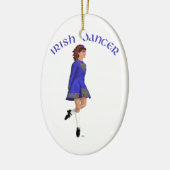Irish Step Dancer - blauw Keramisch Ornament (Links)