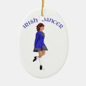 Irish Step Dancer - blauw Keramisch Ornament (Voorkant)