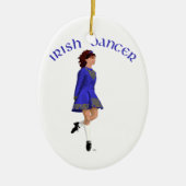 Irish Step Dancer - blauw Keramisch Ornament (Voorkant)