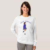 Irish Step Dancer - blauw T-shirt (Voorkant volledig)