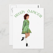 Irish Step Dancer - Green Briefkaart (Voorkant / Achterkant)