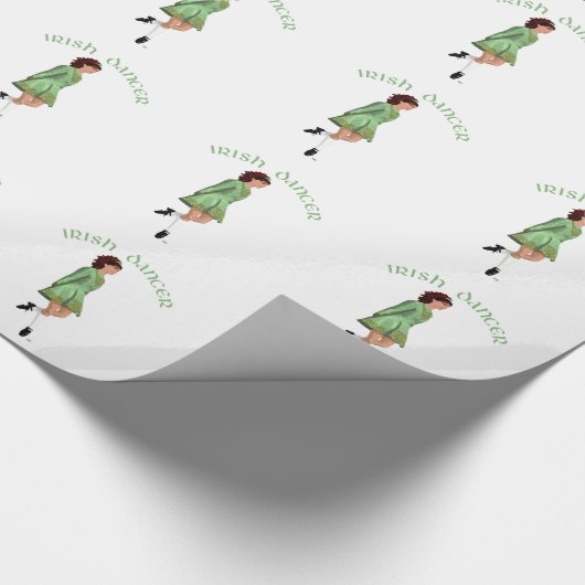 Irish Step Dancer - Green Cadeaupapier (Hoek)