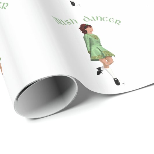 Irish Step Dancer - Green Cadeaupapier (Rol Hoek)