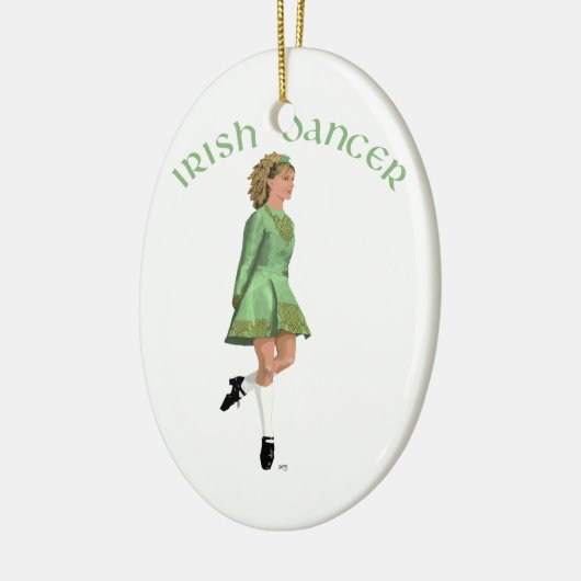 Irish Step Dancer - Green Keramisch Ornament (Links)