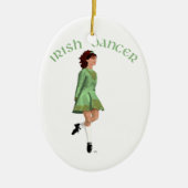 Irish Step Dancer - Green Keramisch Ornament (Voorkant)
