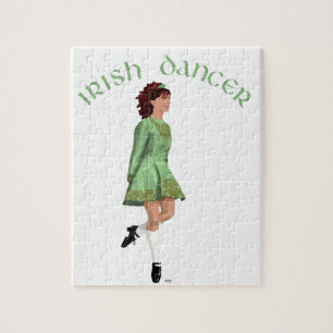 Irish Step Dancer - Green Legpuzzel
