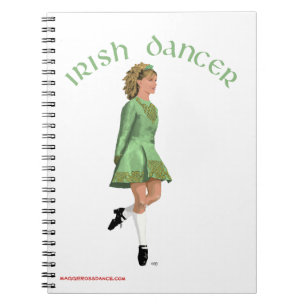 Irish Step Dancer - Green Notitieboek