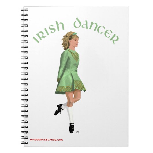 Irish Step Dancer - Green Notitieboek (Voorkant)