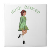 Irish Step Dancer - Green Tegeltje (Voorkant)