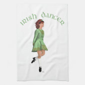 Irish Step Dancer - Green Theedoek (Verticaal)