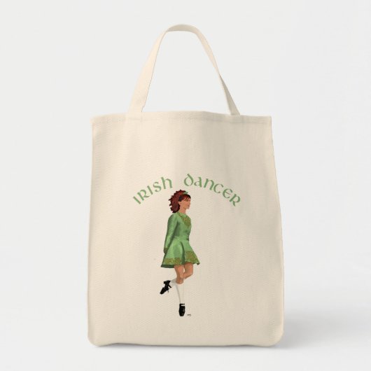 Irish Step Dancer - Green Tote Bag (Voorkant)
