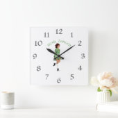 Irish Step Dancer - Groen Vierkante Klok (Huis)