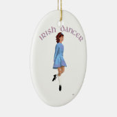 Irish Step Dancer Light Blue Keramisch Ornament (Rechts)