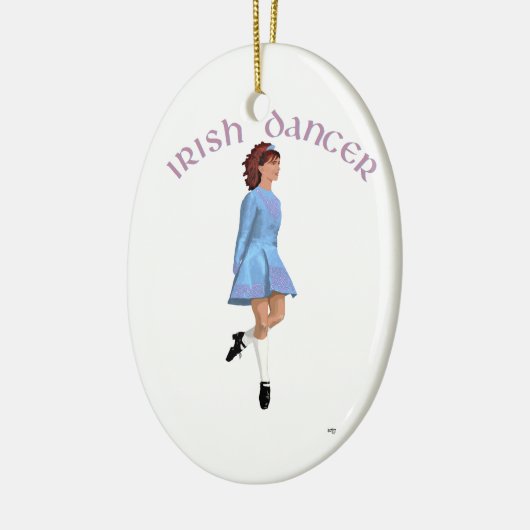 Irish Step Dancer Light Blue Keramisch Ornament (Links)
