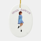 Irish Step Dancer Light Blue Keramisch Ornament (Voorkant)