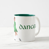 Irish Step Dancer - Soft Shoe - Green Tweekleurige Koffiemok (Voorkant rechts)