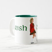 Irish Step Dancer - Soft Shoe - Red Tweekleurige Koffiemok (Voorkant links)
