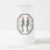 Irish Step Dancers in Celtic Knotwork Surround Matglas Bierpul (Center)