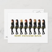 Irish Step Dancers Rock Briefkaart (Voorkant / Achterkant)