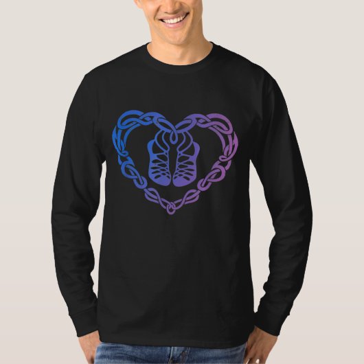 Irish Step Dancing Celtic Knot Heart 4 T-shirt (Voorkant)