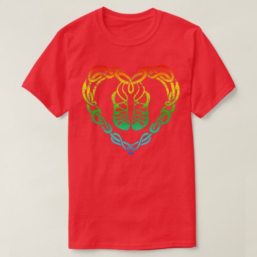 Irish Step Dancing Celtic Knot Heart Gift T-shirt (Design voorkant)