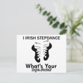 Irish Step-dansdansen design Briefkaart (Staand voorkant)