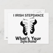 Irish Step-dansdansen design Briefkaart (Voorkant / Achterkant)
