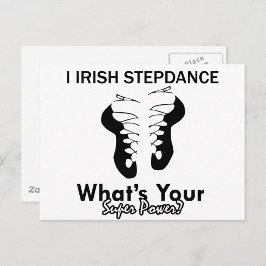 Irish Step-dansdansen design Briefkaart (Voorkant / Achterkant)