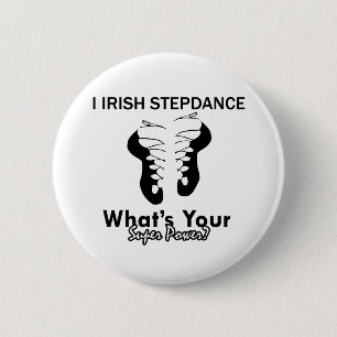 Irish Step-dansdansen design Ronde Button 5,7 Cm