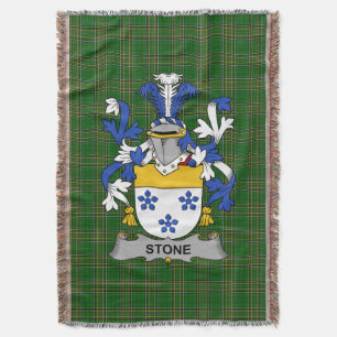 Irish Stone Coat of Arms Family Crest Ierland Deken
