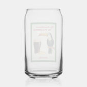 Irish Stout Bridal Shower Beer Glass Favor/Gift Blikvorm Glas (Achterkant)