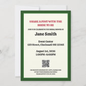 Irish Stout Bridal Shower Invitation Kaart (Achterkant)