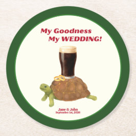 Irish Stout Wedding Favor Paper Coaster Ronde Kartonnen Onderzetter