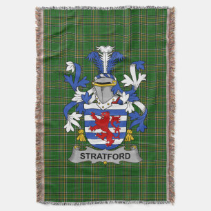 Irish Stratford Coat of Arms Family Crest Ireland Deken