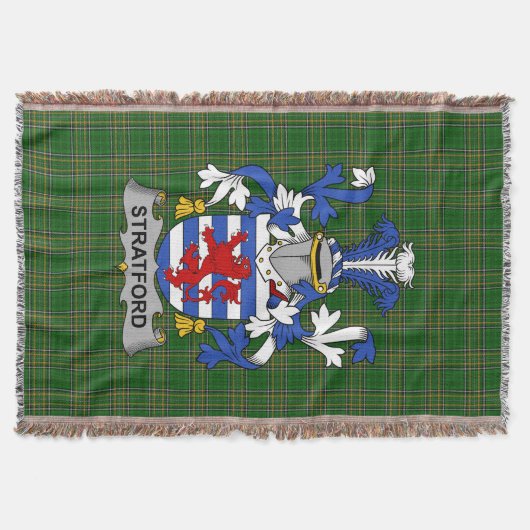 Irish Stratford Coat of Arms Family Crest Ireland Deken (Voorkant)