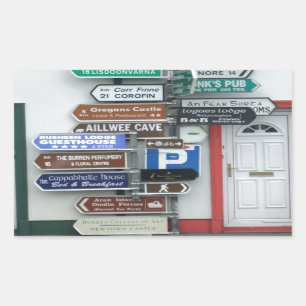 Irish Street Signs Rechthoekige Sticker