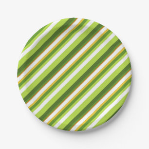Irish Stripes St Patricks Day Green Oranje Yellow Papieren Bordje